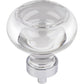  Harlow Large Button Glass Knob, 1-3/4" Dia.,  Polished Chrome alt 0