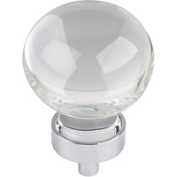 Harlow Large Sphere Glass Knob, 1-3/8" Dia.,  Polished Chrome alt 0
