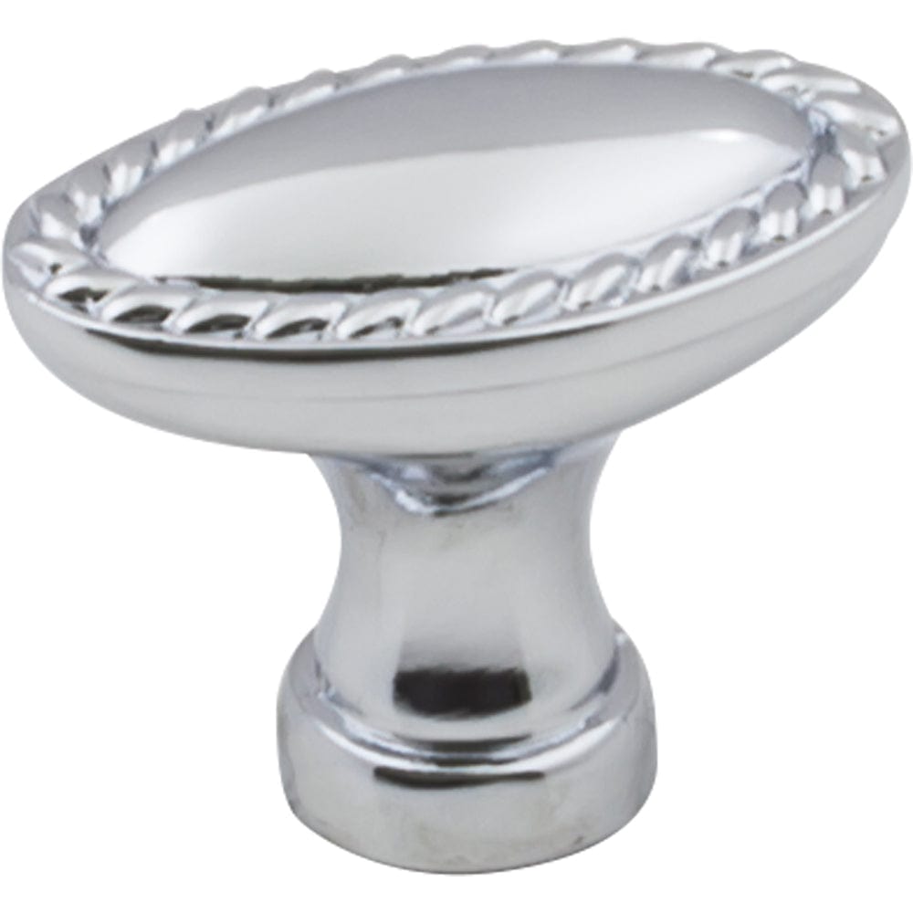 Lindos Oblong Knob, 1-3/8" O.L., Polished Chrome alt 0