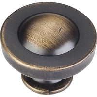 Cordova Knob, 1-1/4" Dia.,  Antique Brushed Satin Brass alt 0