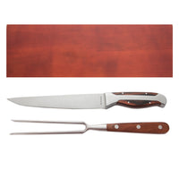 Prime Cut - 2 Piece Wooden Carving Set, Stainless Steel and Cocobolo alt 0