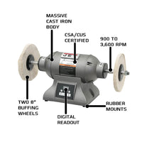 IBG-8VSB 8" Variable Speed Industrial Buffer